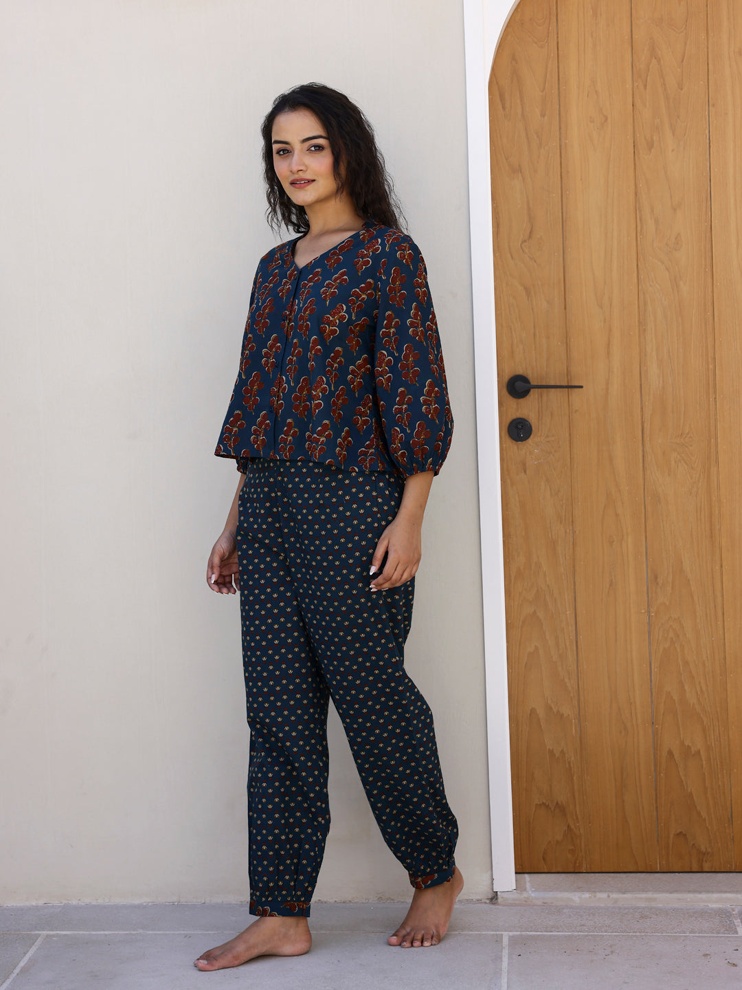 Printed Pure Cotton Night Suit