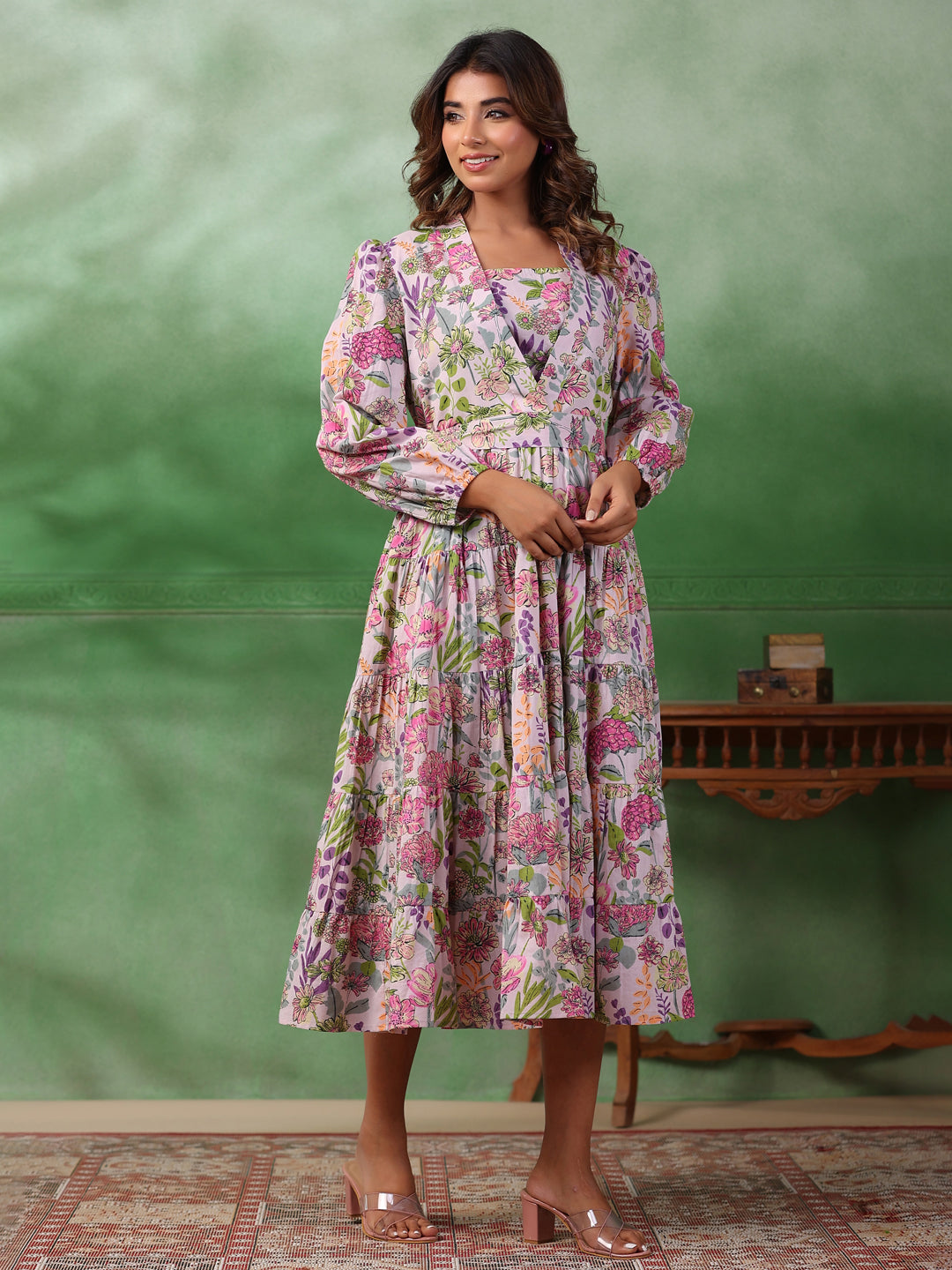 Floral Print A-Line Dress