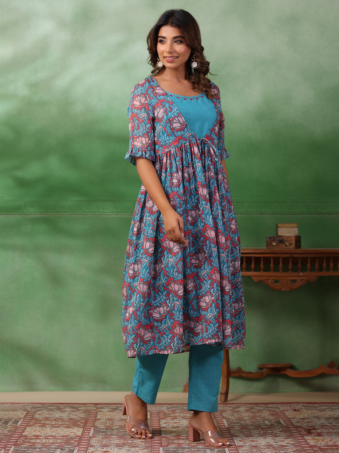 Cotton Printed 3 Pcs Kurta Set