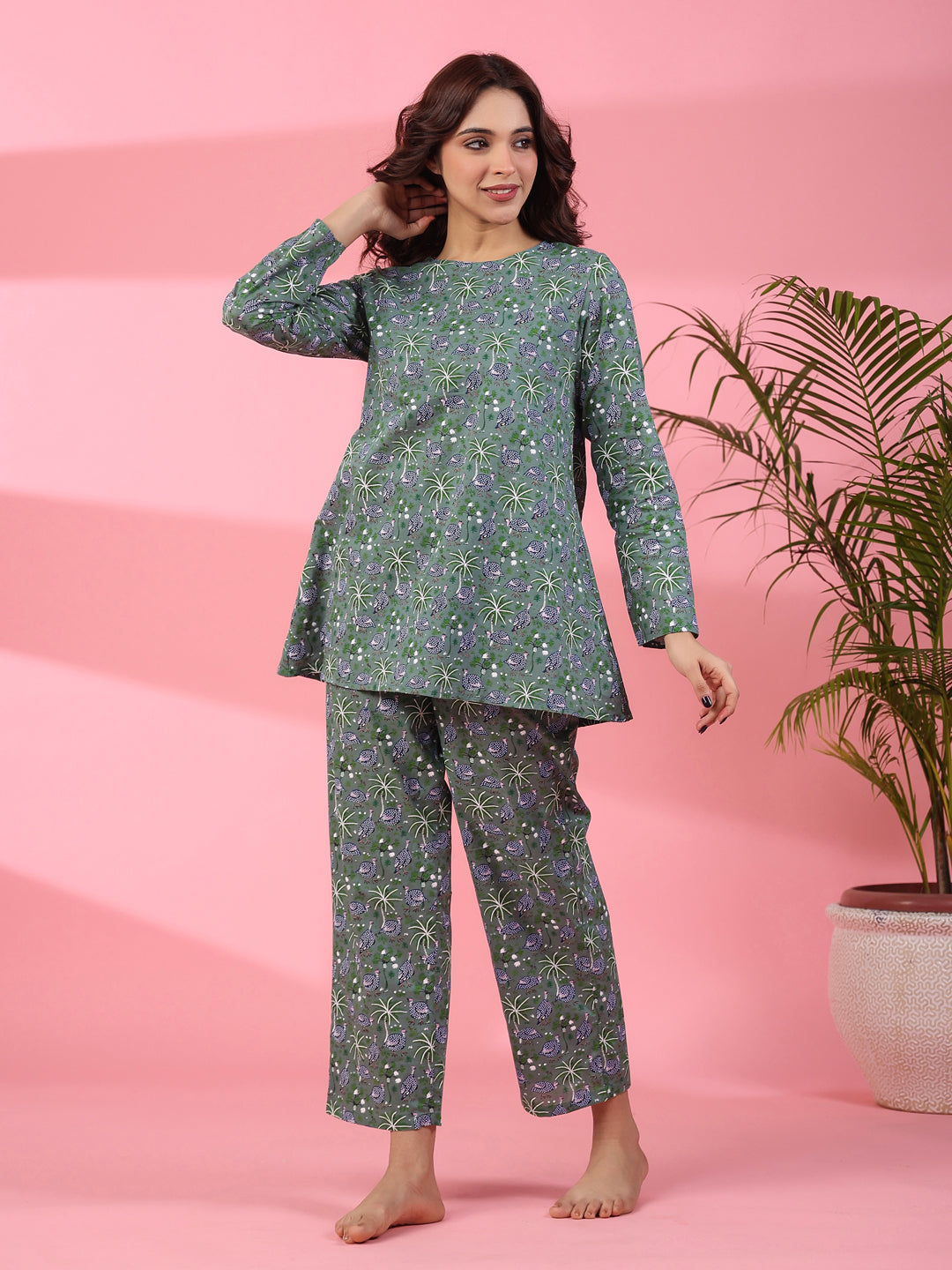 Green & blue loungewear set