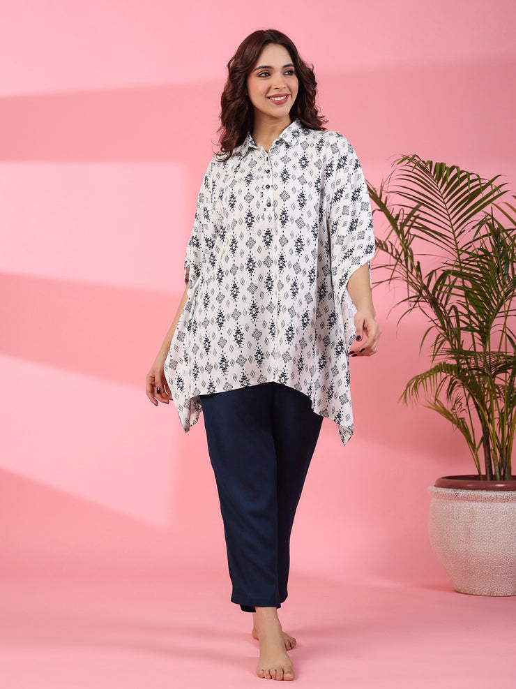 Women Cotton Kaftan Co-ord Set