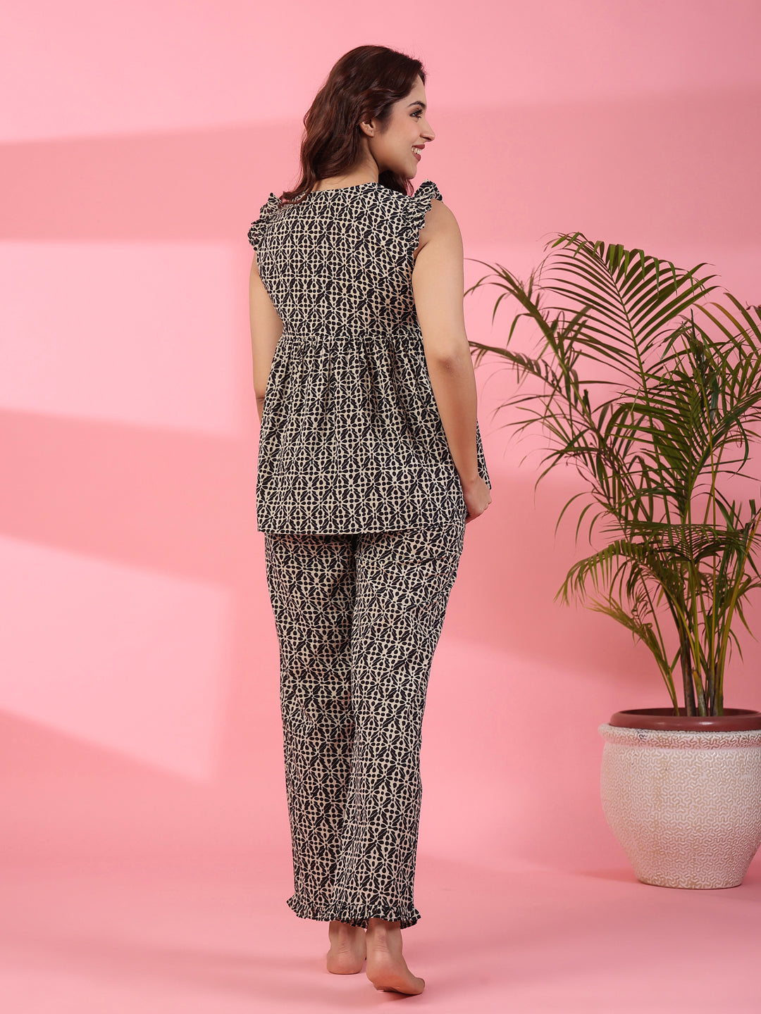 Lanes nest Cotton Night Suit