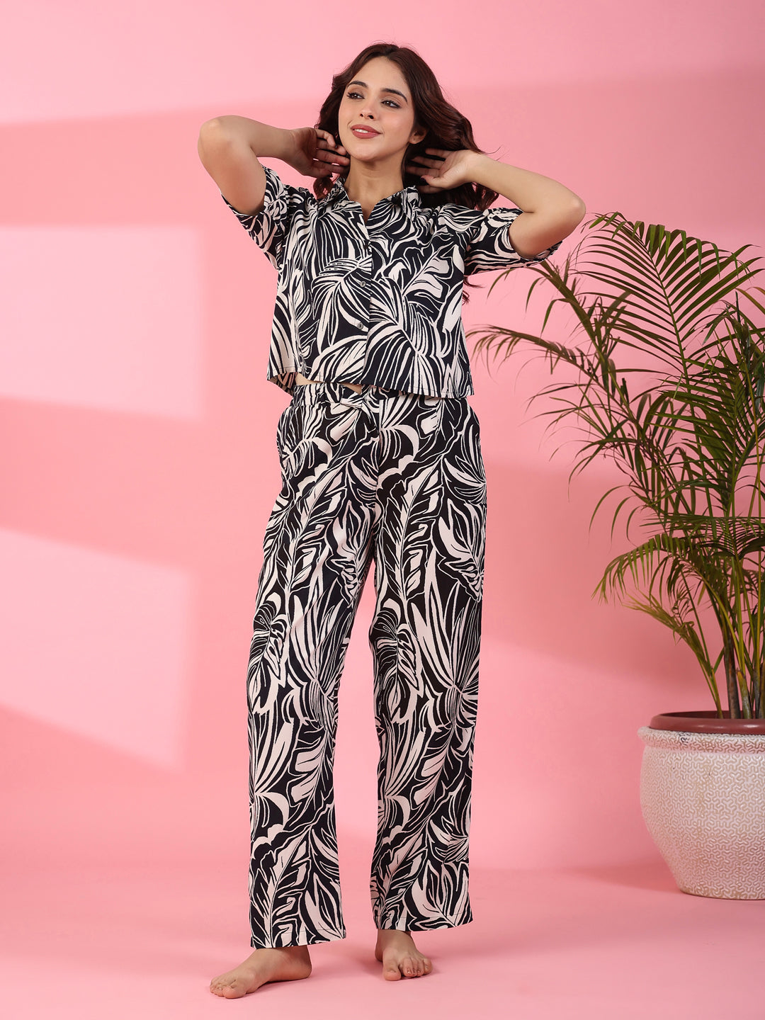 Floral Printed Night Suit