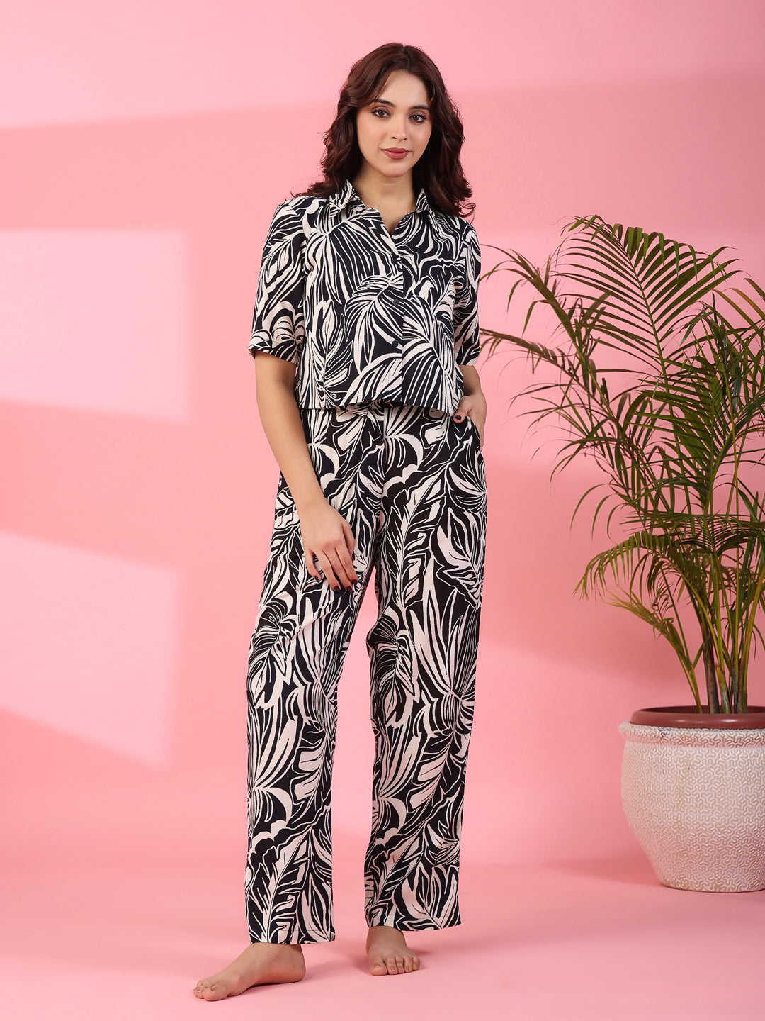 Floral Printed Night Suit