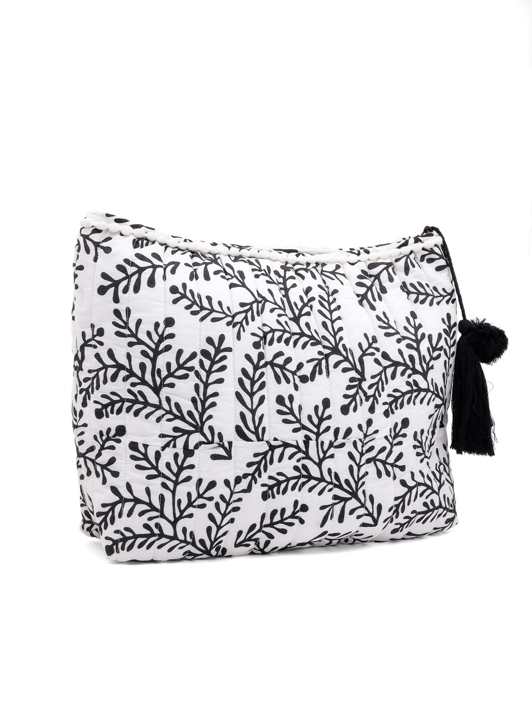 White Cotton Travel Pouch