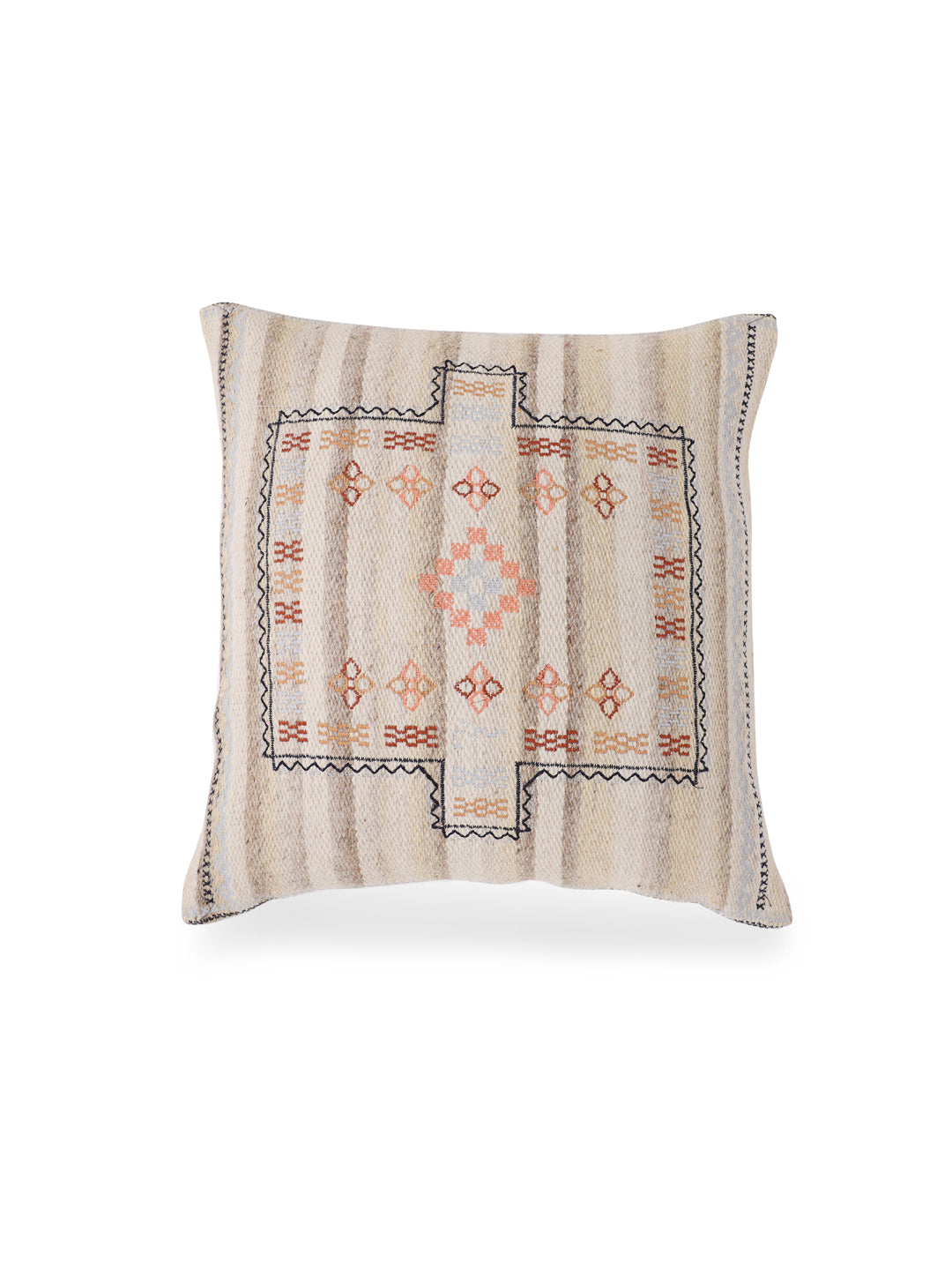 Jute Cotton Beige Colour Geometric Cushion Covers