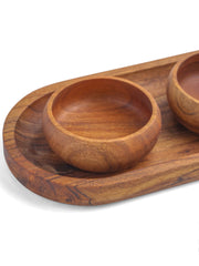 PLATTER WITH CURVED BOWLS