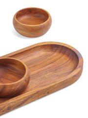 PLATTER WITH CURVED BOWLS