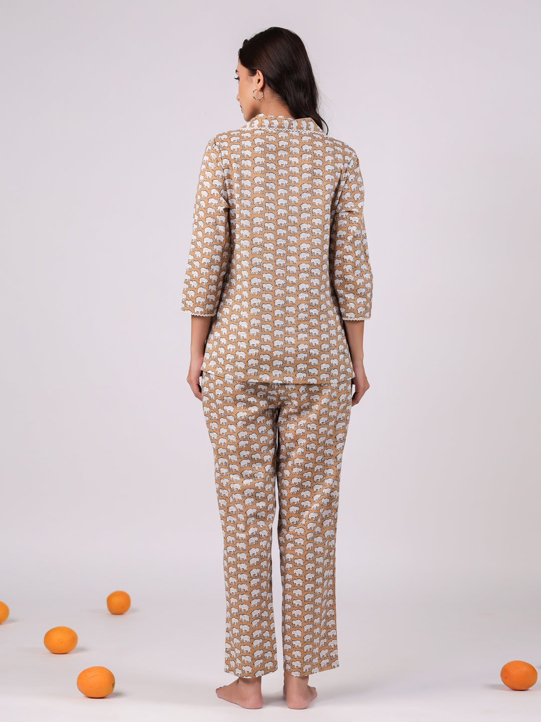 Animal Print Cotton Night Suit Set