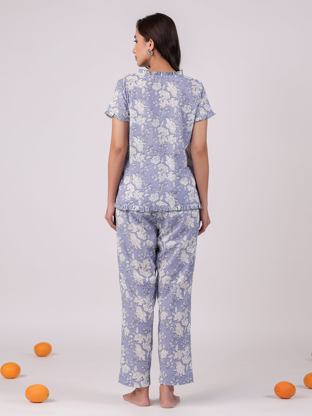 Floral Printed Cotton Night Suit Set