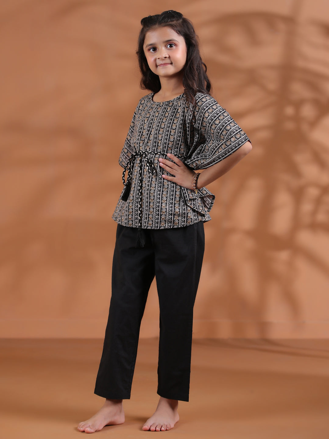 Cotton Black Top and Trouser for Kids