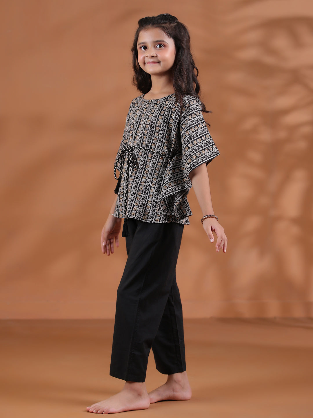 Cotton Black Top and Trouser for Kids