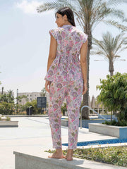 Floral Printed Co-ord Night Suit Set