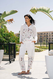 Off White Solid Co-ord Set for Women