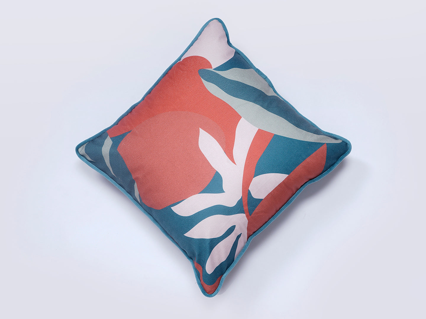 Velvet Floral Design Printed Cushion Cover