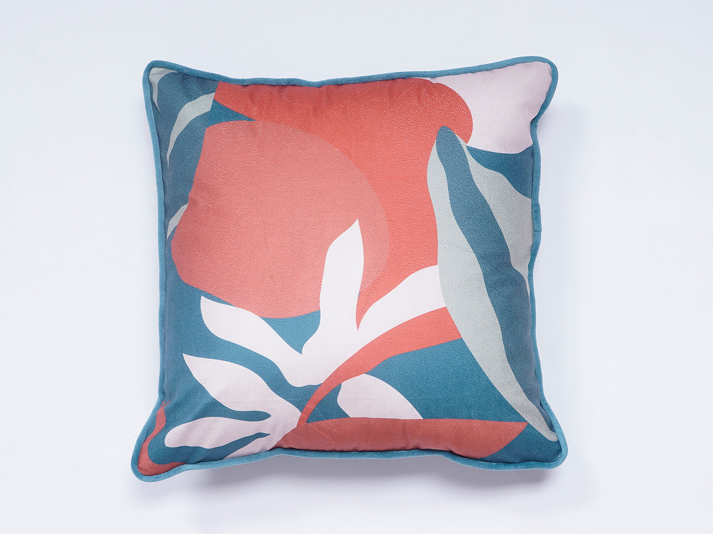 Velvet Floral Design Printed Cushion Cover