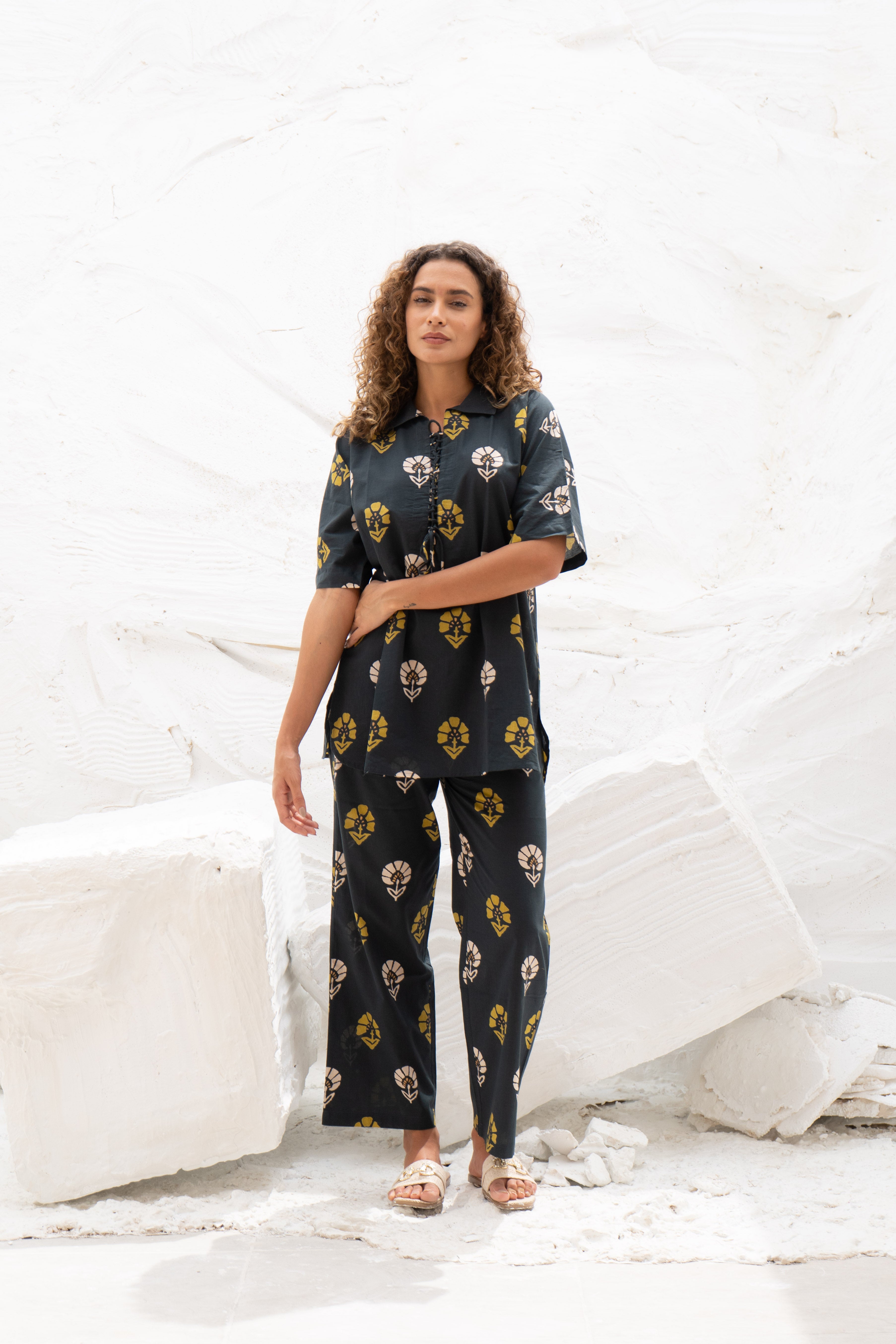 Printed Cotton Night Suit Set