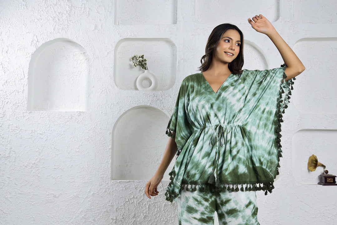 Tye & Dye Cotton Kaftan Set