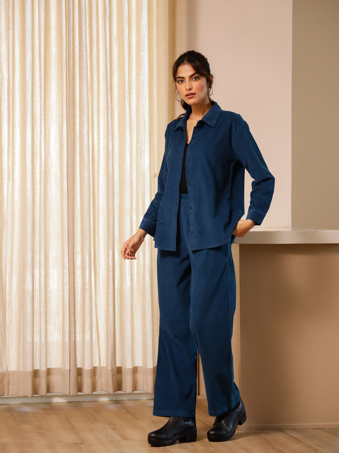 Blue CORDUROY Co-ord Set