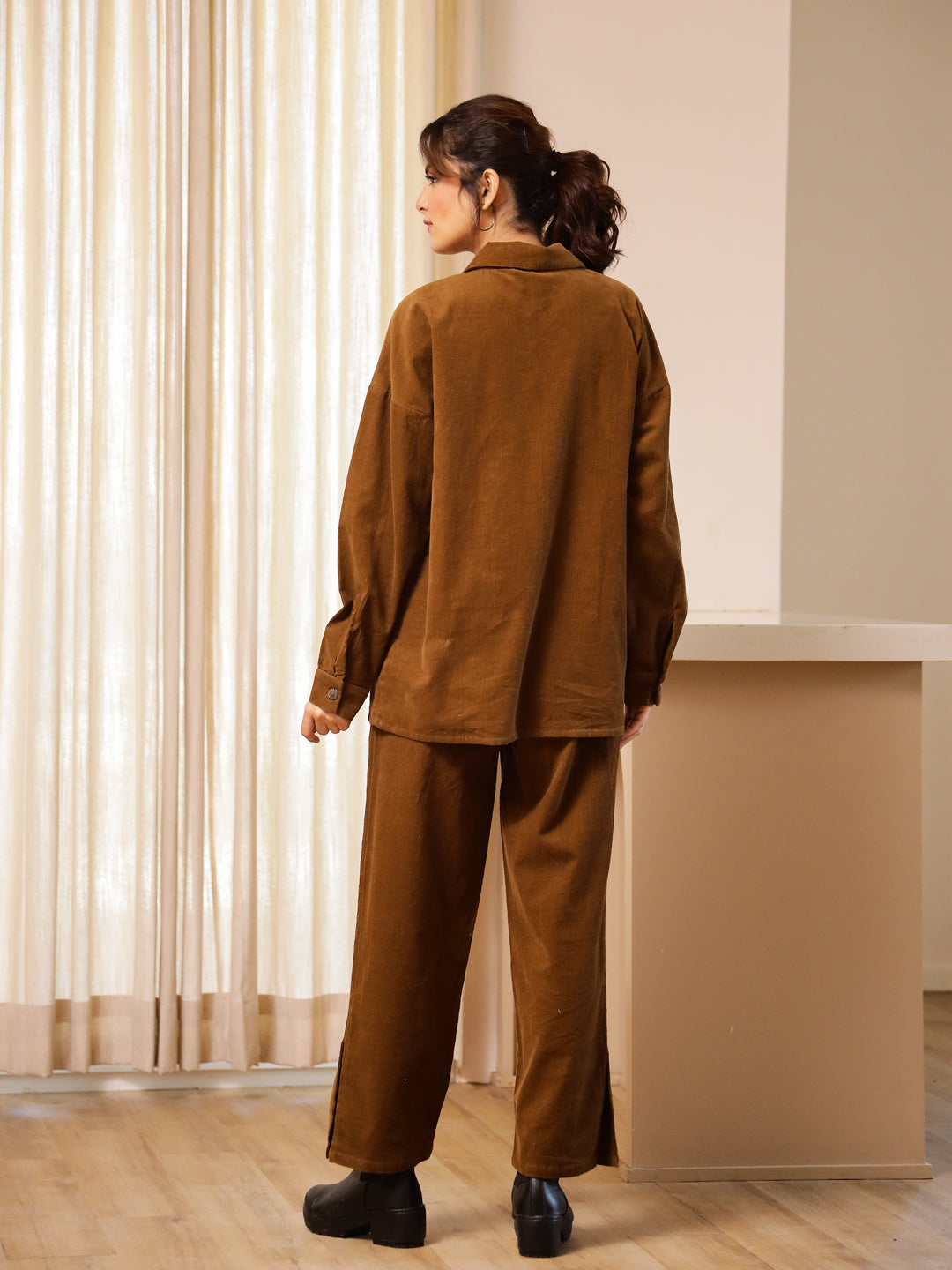 Brown Corduroy Co-ord Set