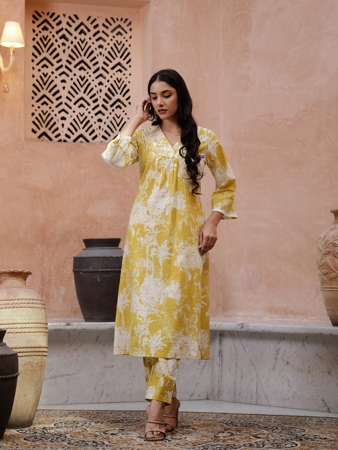 Floral Printed Kurta Set with Dupatta