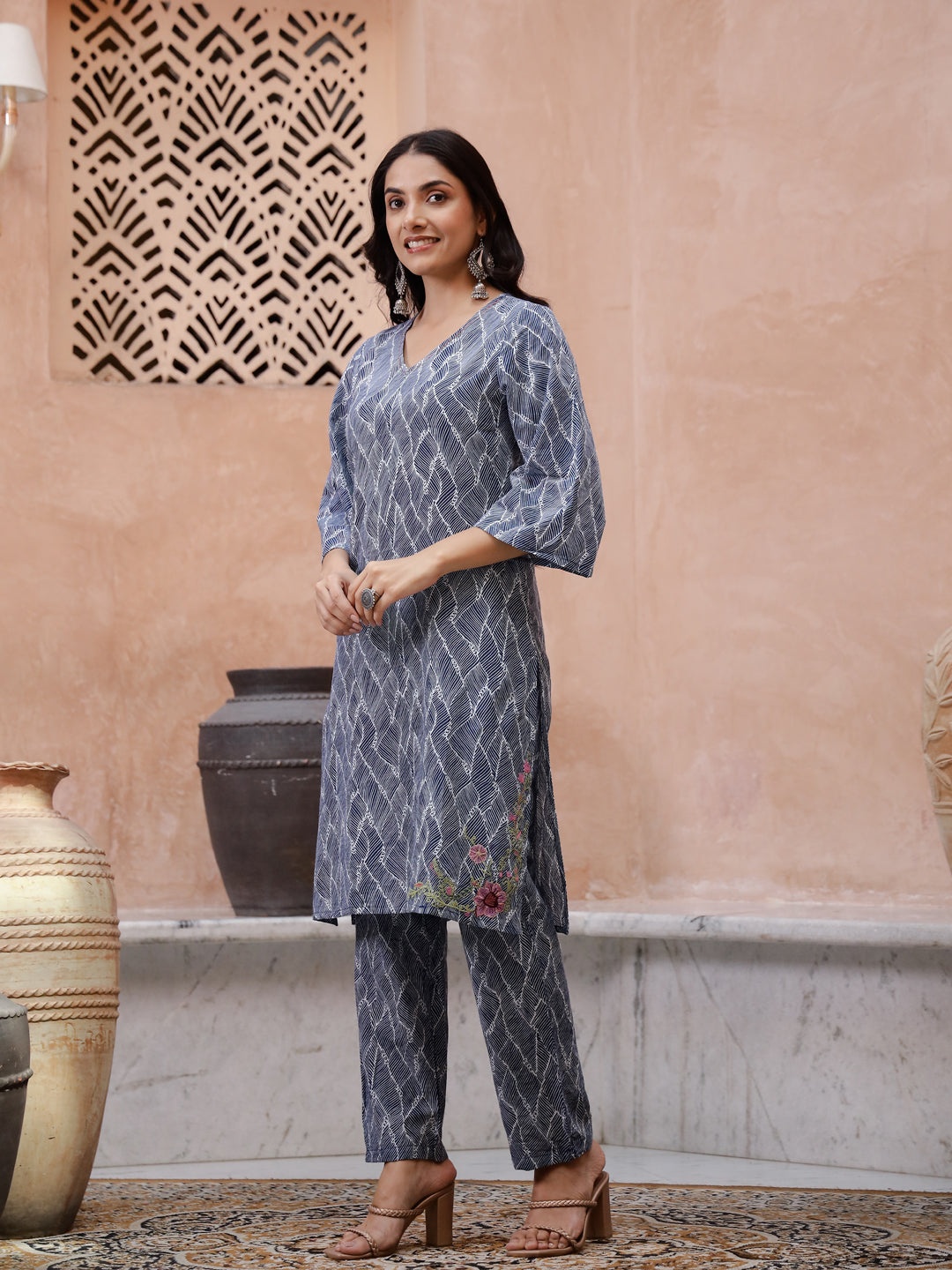 Floral Printed Kurta Set