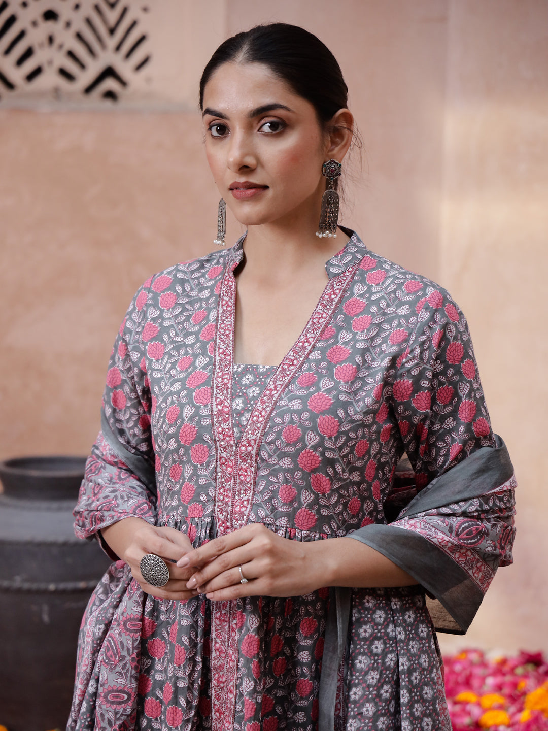 Floral Printed Kurta Set