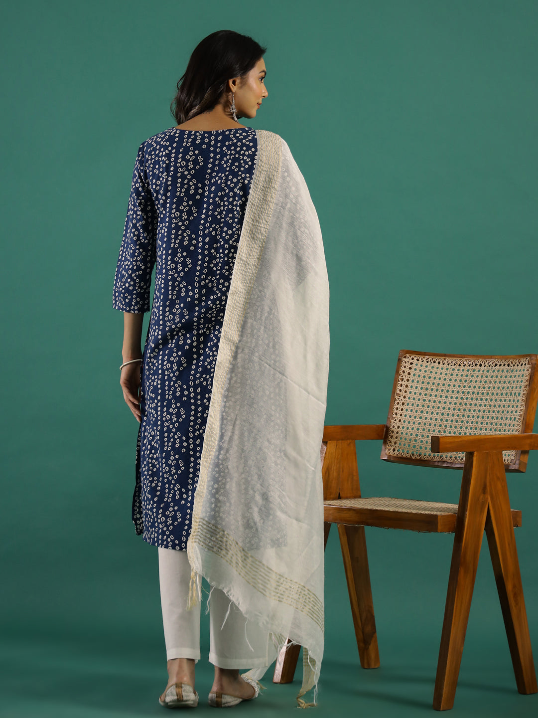 Blue & White Kurta Set