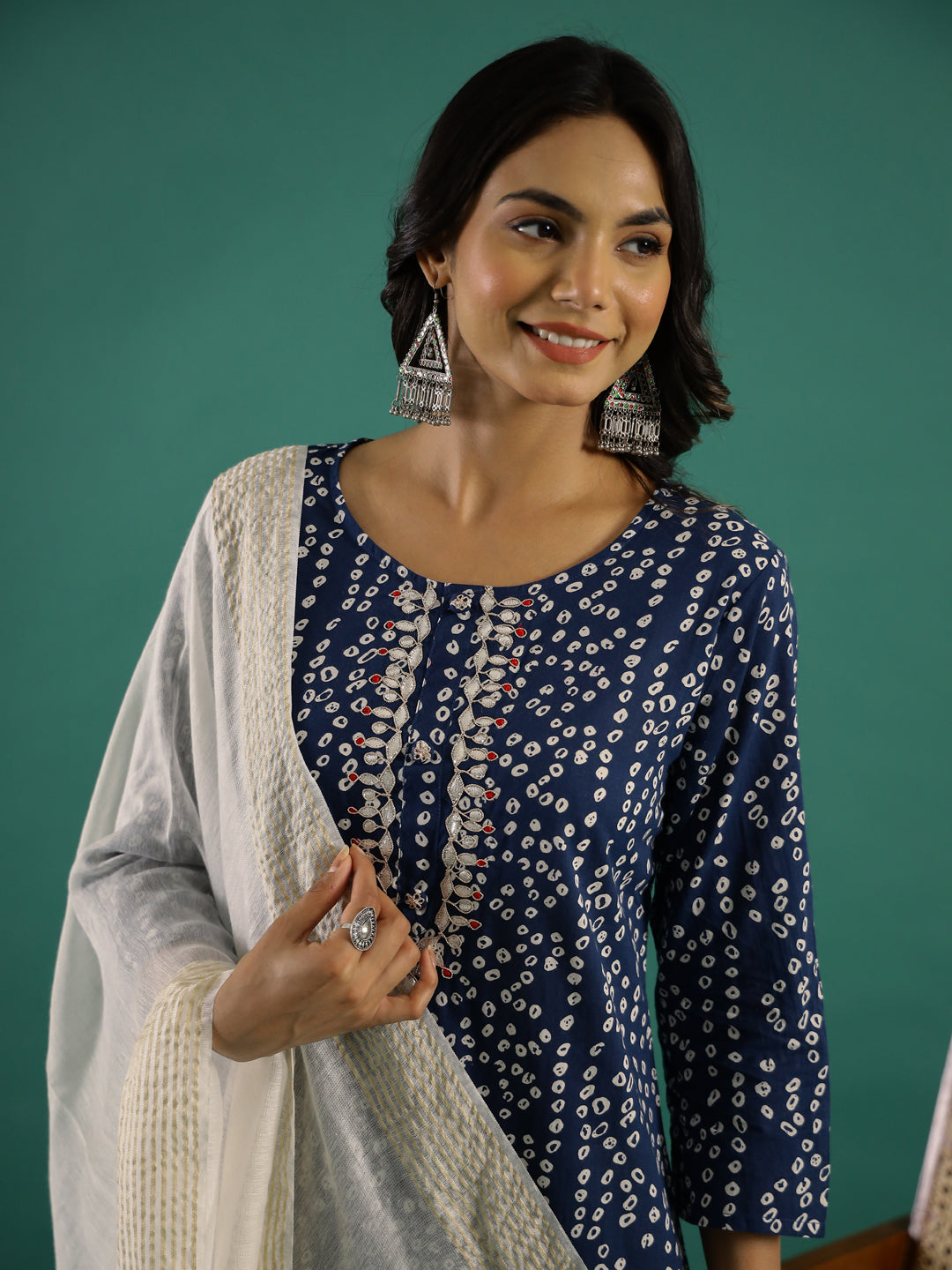 Blue & White Kurta Set