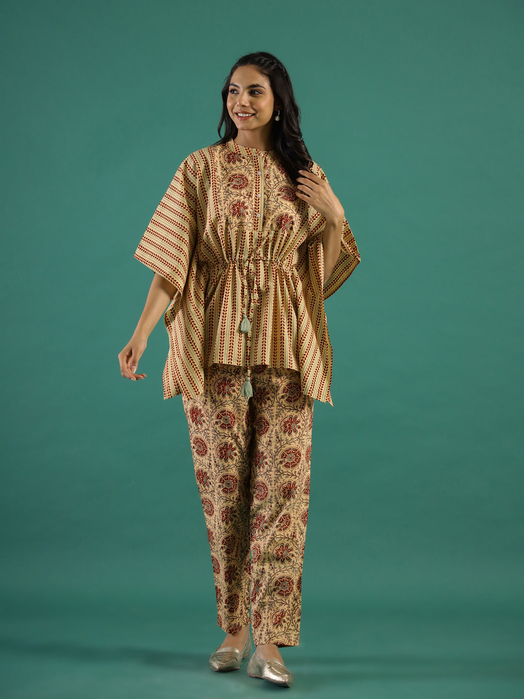 Mustard  Kaftan Set