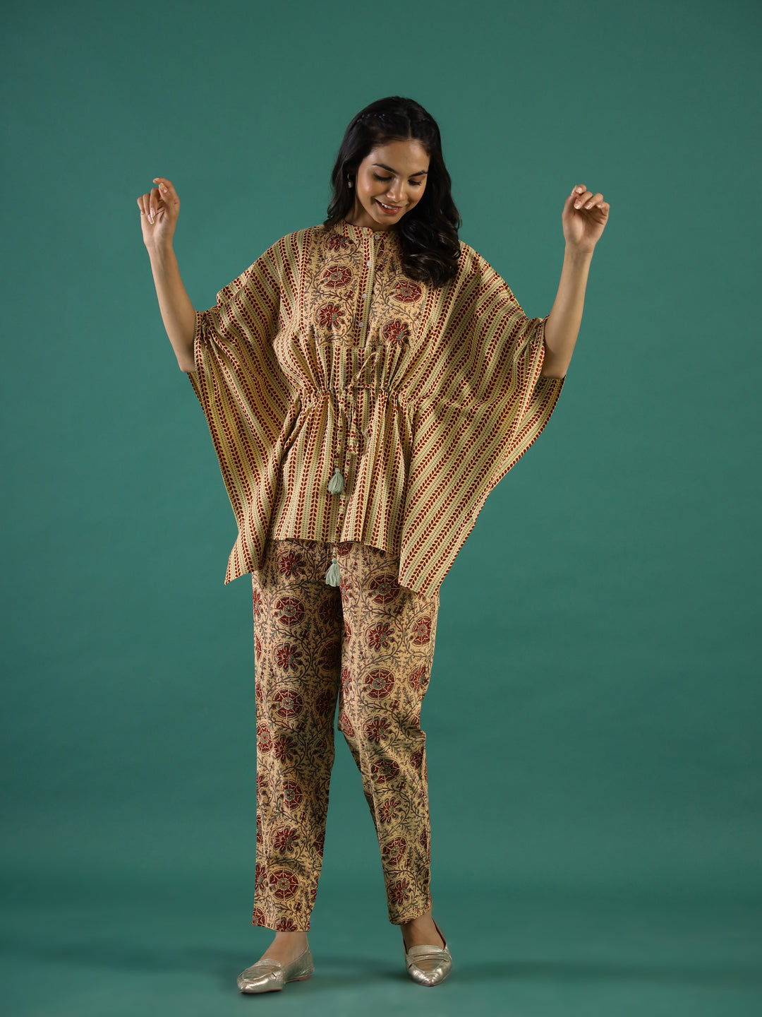 Mustard  Kaftan Set