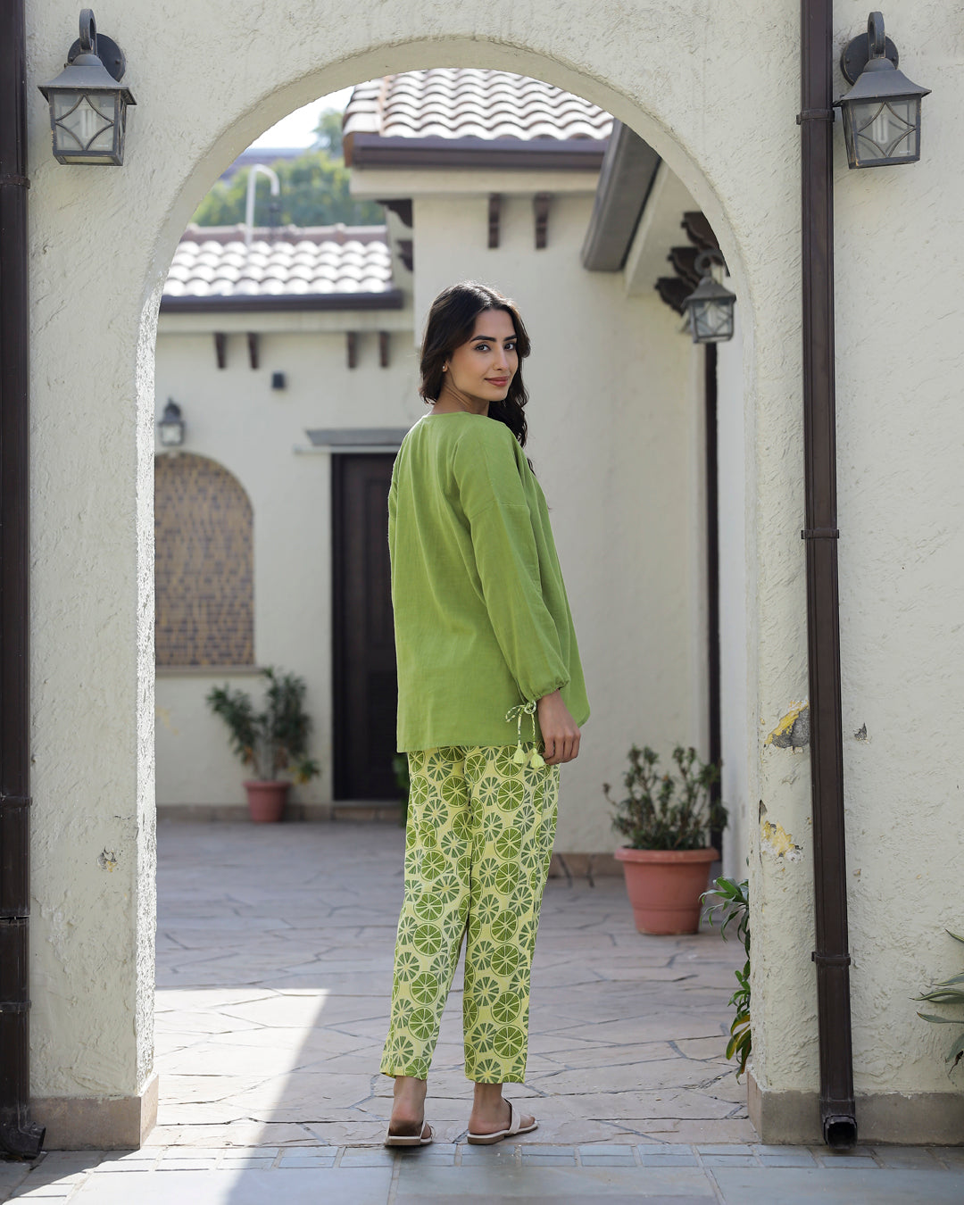 Green Designer Loungewear Set