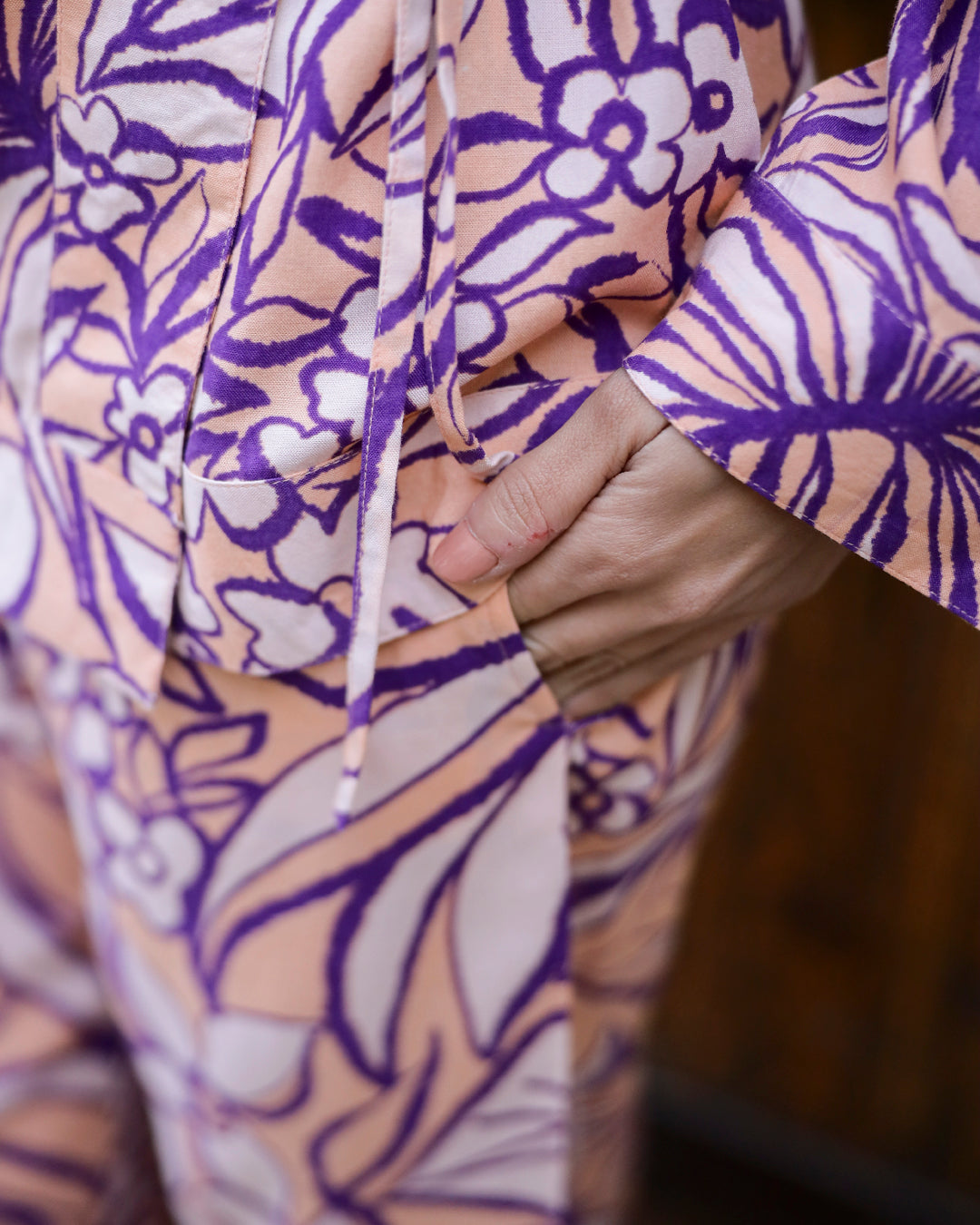 Purple Abstract Loungewear Set