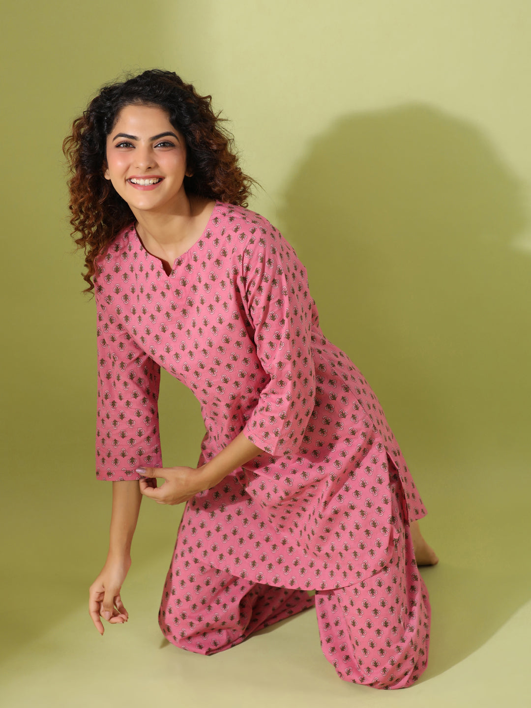 Cotton Booti  print loungewear set