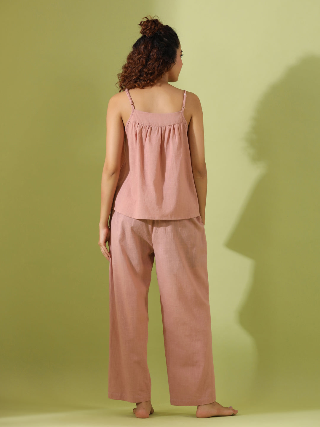 SEA PINK Cotton Slub Night Suit