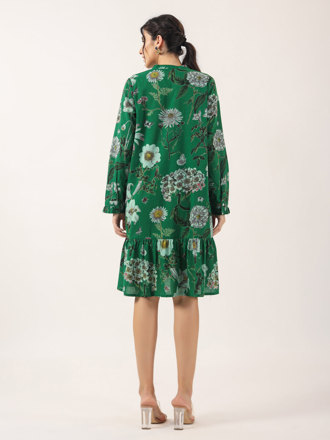 Dark green Cotton  Lounge Dress