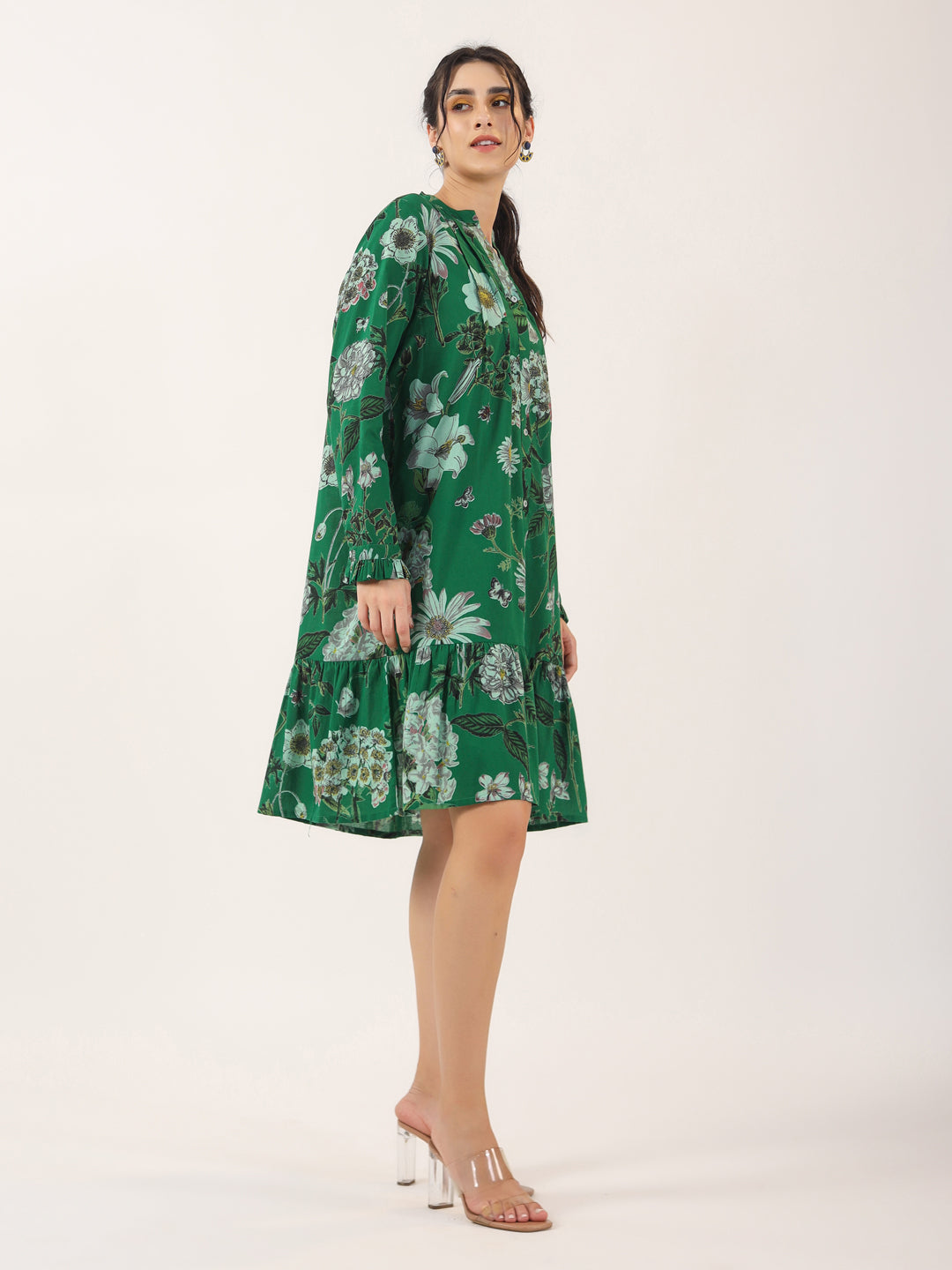 Dark green Cotton  Lounge Dress