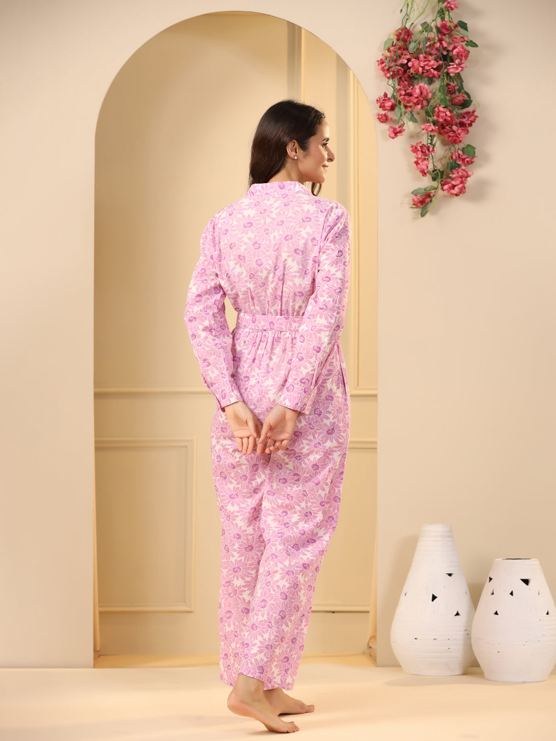 Pink floral  Pure Cotton Jumpsuit