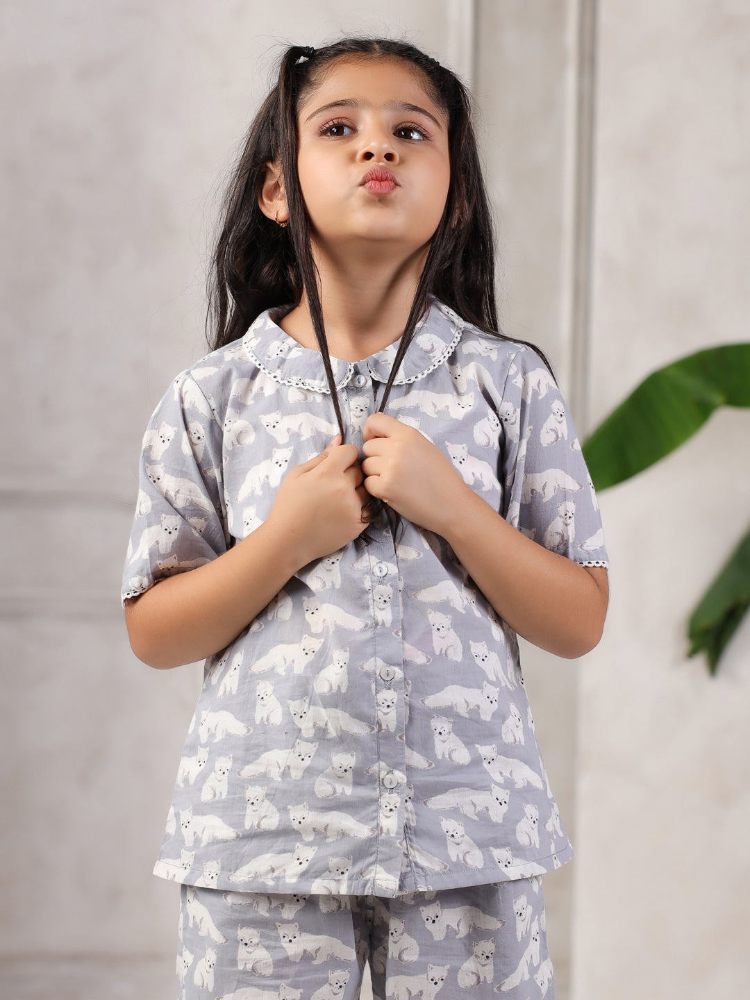 Pure Cotton Printed Night Suit Set for Kids