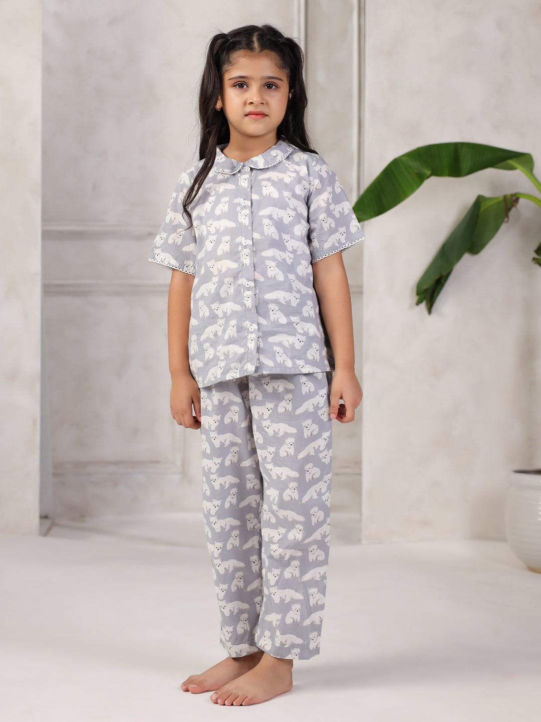 Pure Cotton Printed Night Suit Set for Kids