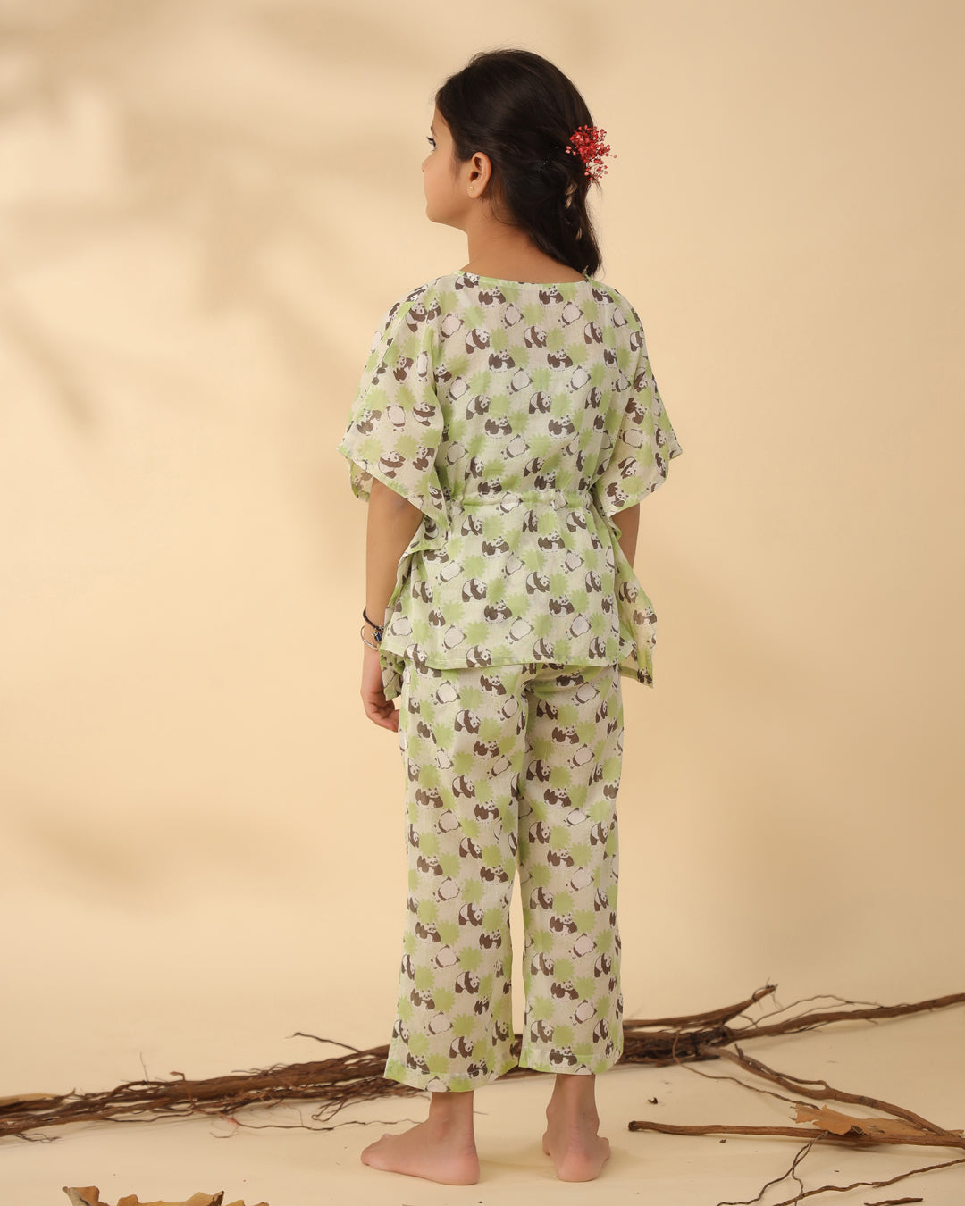 Panda Printed Cotton Night Suit for Kids