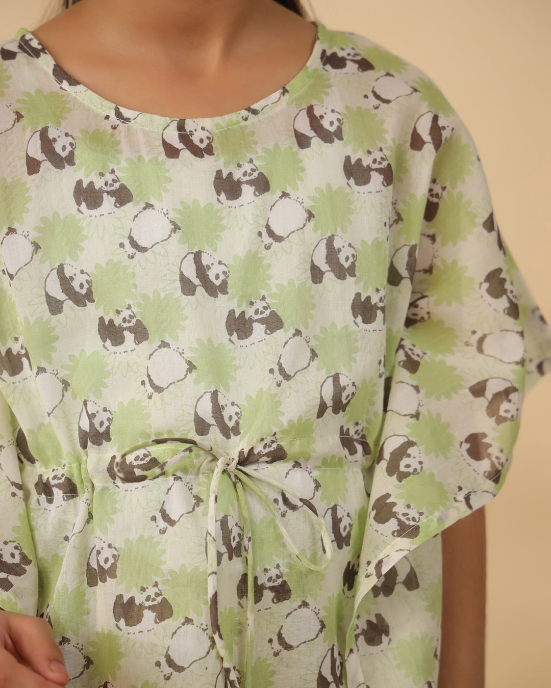 Panda Printed Cotton Night Suit for Kids