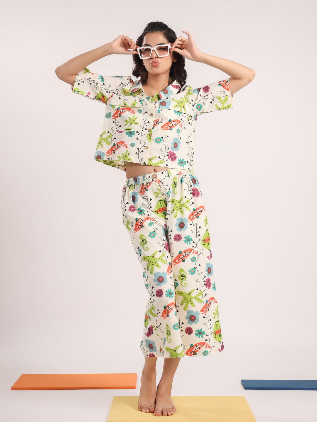 FISH PRINTED CO-ORD SET