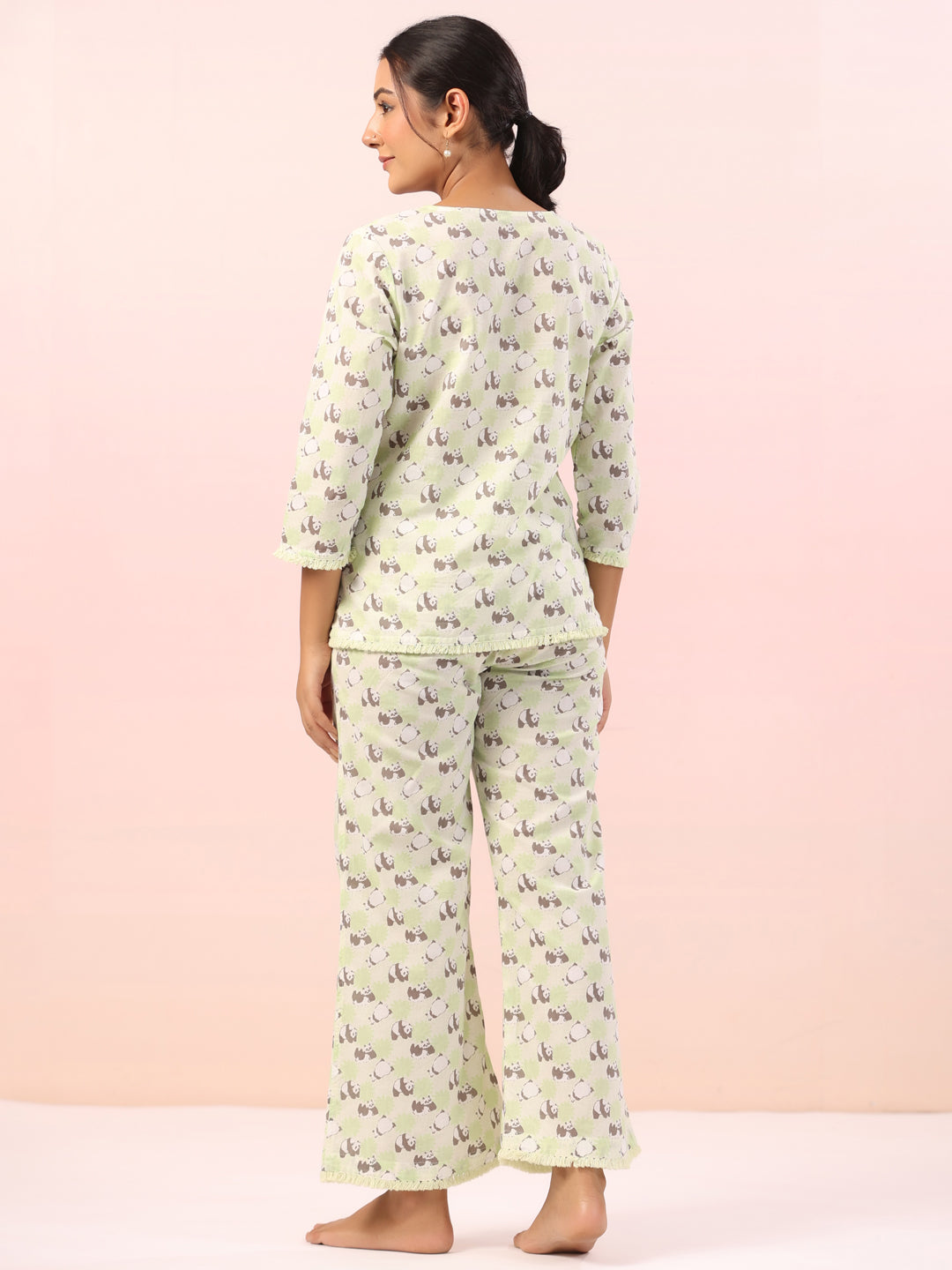 Panda Animal Print Cotton Night Suit