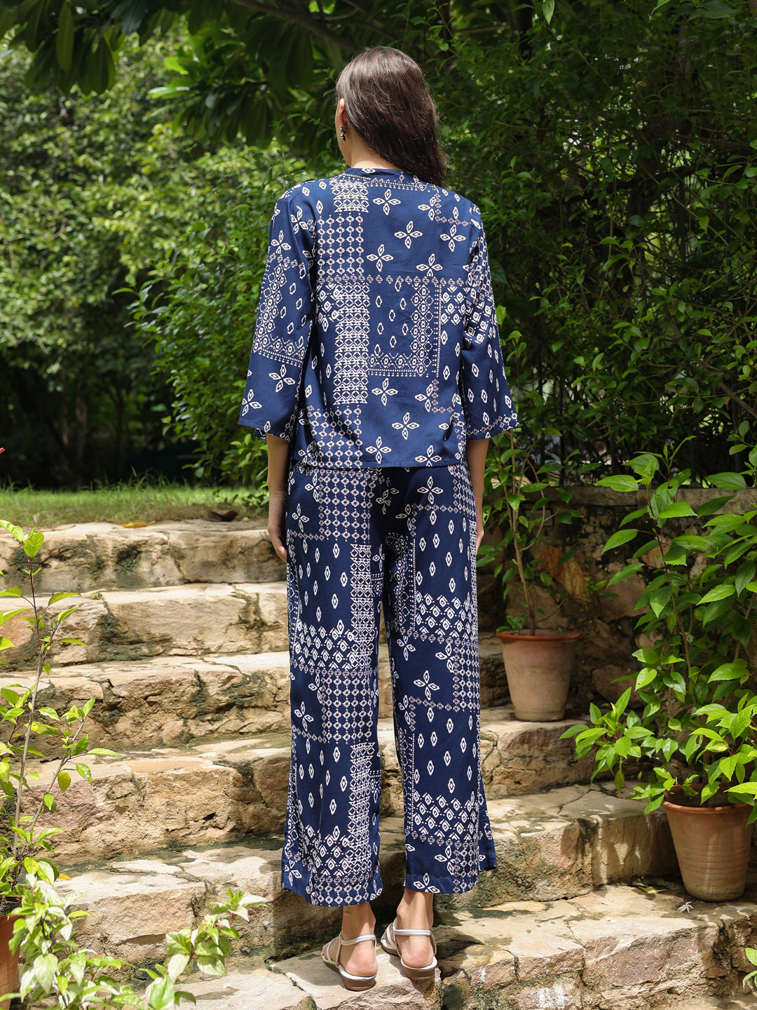 Set of 3 Printed Cotton Night Suit Set