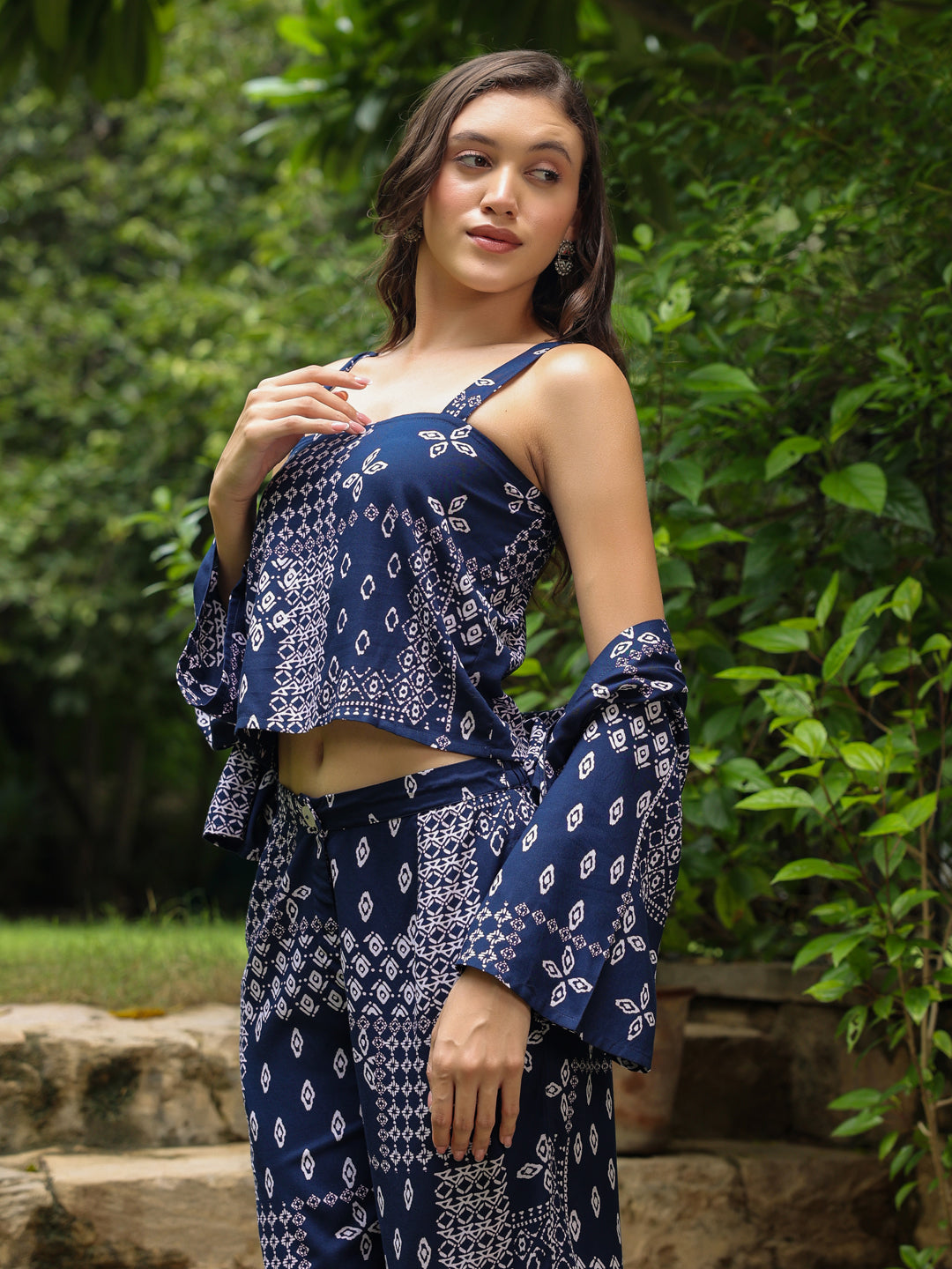 Set of 3 Printed Cotton Night Suit Set