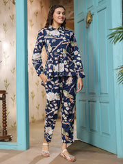 Blue Printed Cotton Co-ords Set