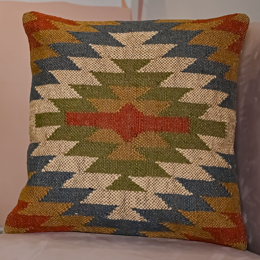 Vintage style Hand-made Jute Cushion Cover