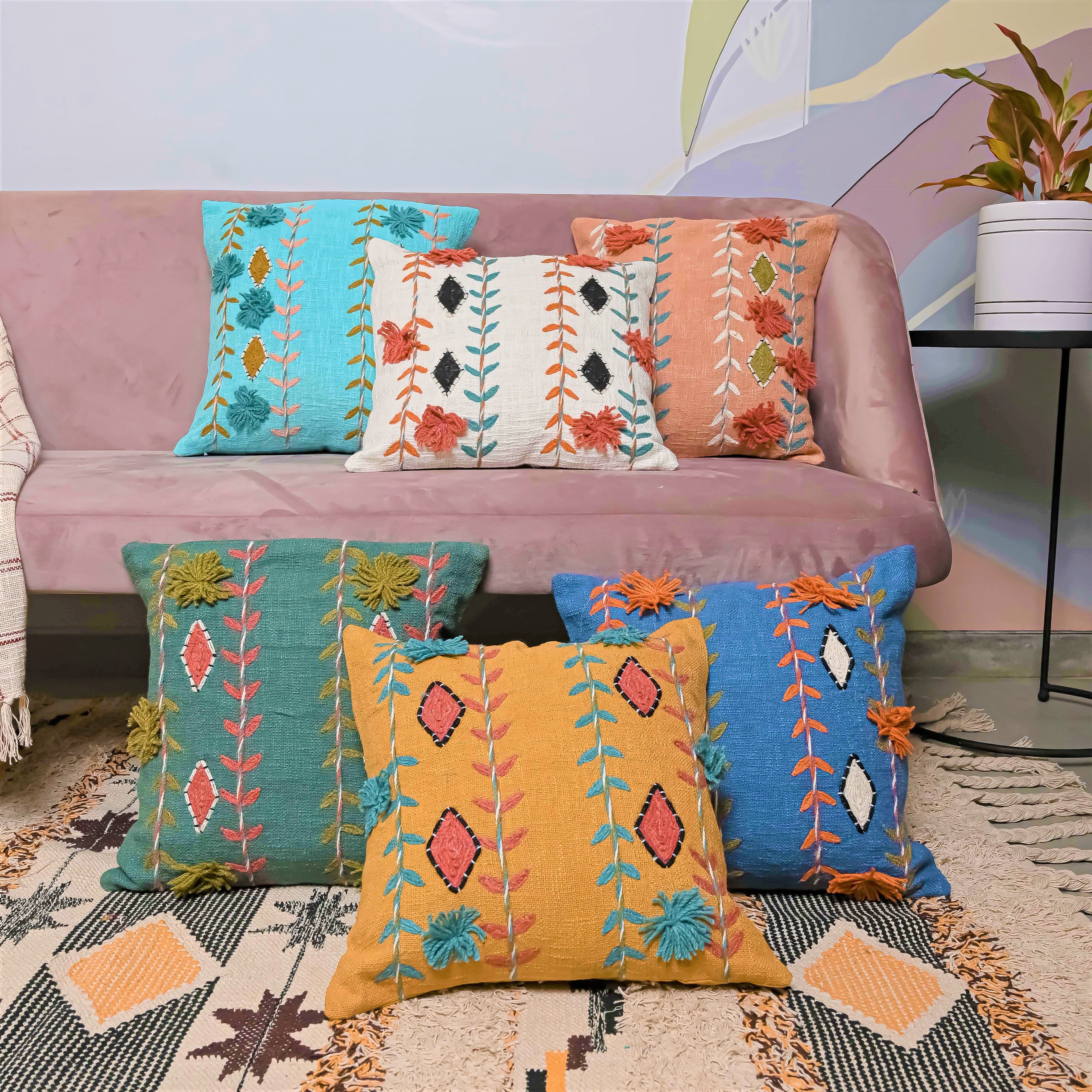 Multi-color  Set of 6 Cushion Covers