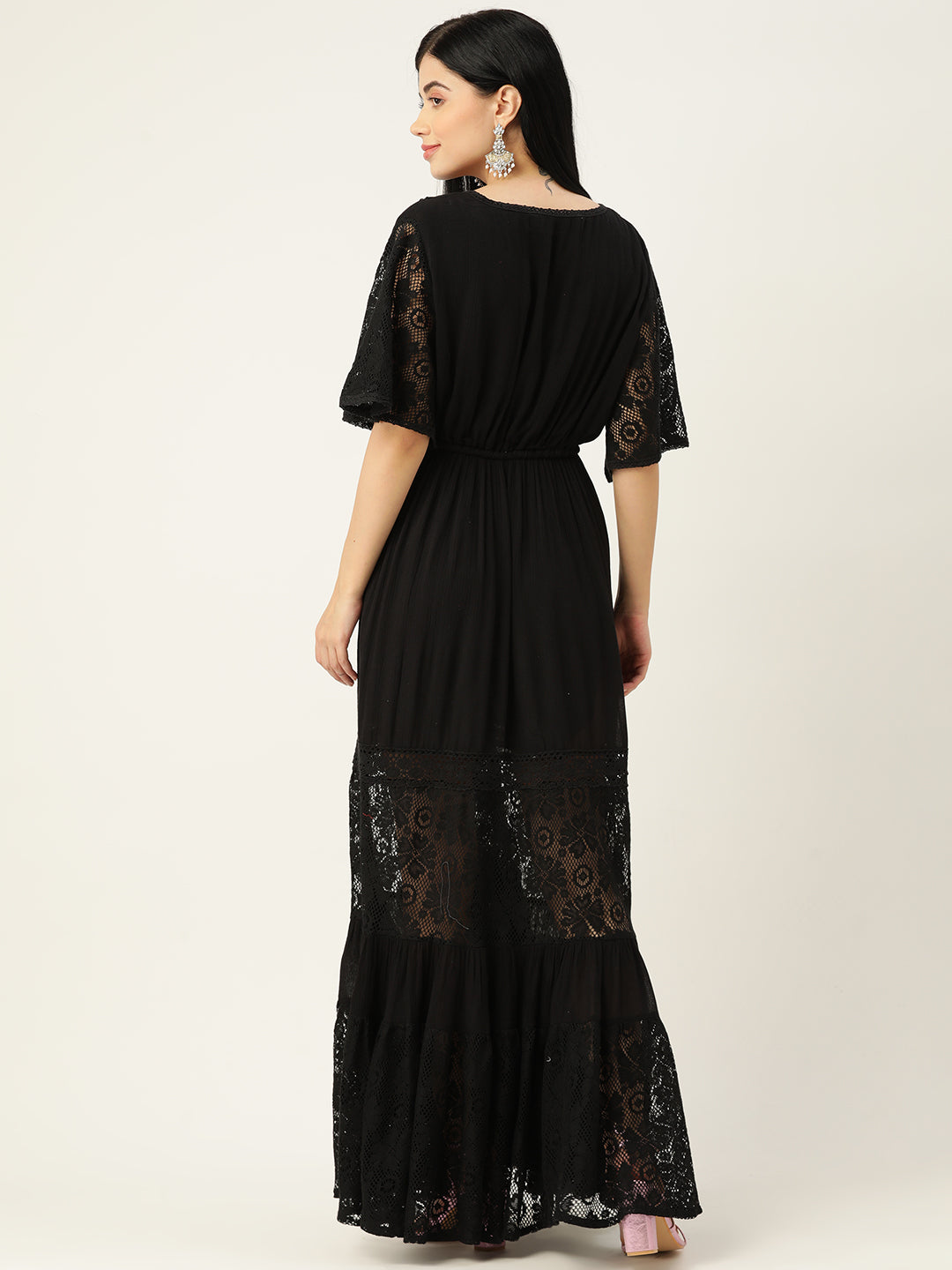 Black Fit & Flare Maxi Dress